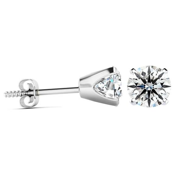 SuperJeweler 3/4 Carat Lab Grown Diamond Stud Earrings In Sterling Silver For Women