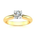 thumbnail image 1 of SuperJeweler 3/4 Carat Moissanite Solitaire Engagement Ring in 14 Karat Yellow Gold, 1 of 5