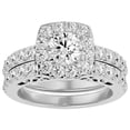 thumbnail image 1 of SuperJeweler 3 Carat Lab Grown Diamond Bridal Set In 14K White Gold For Women, 1 of 6