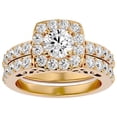 thumbnail image 1 of SuperJeweler 3 Carat Lab Grown Diamond Bridal Set In 14K Yellow Gold For Women, 1 of 6
