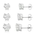 thumbnail image 1 of SuperJeweler 3 Pairs Stud Earrings Set, Hypoallergenic Cubic Zirconia Earrings for Women, Heart Shape Earrings Set In Stainless Steel Jewelry Boxed Sets, 1 of 3