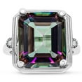 thumbnail image 1 of SuperJeweler 5 Carat Mystic Topaz and Halo Diamond Ring For Women, 1 of 6