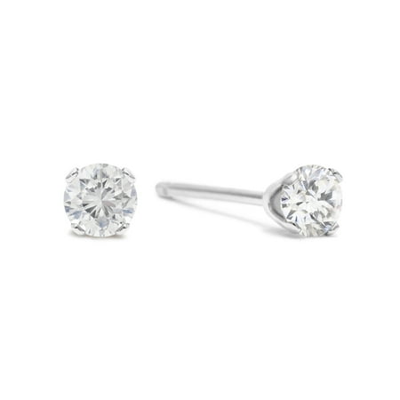 SuperJeweler 5 Point Tiny Diamond Stud Earrings in Solid Silver for Women, Teens and Girls!