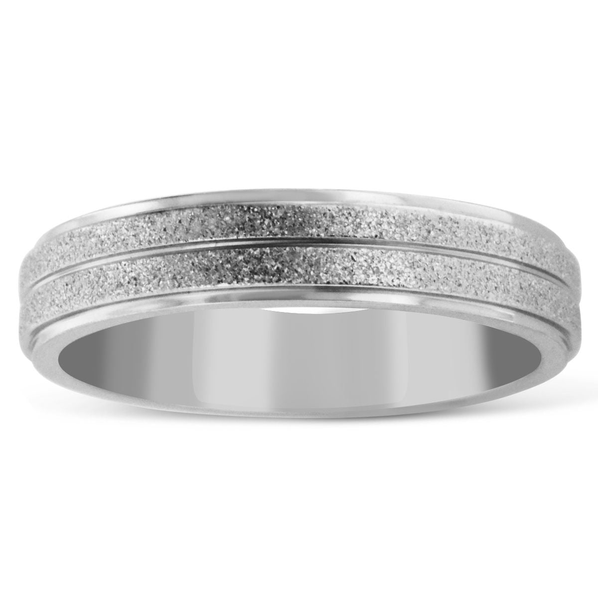SuperJeweler 6 MM Shimmer Finish Men's Titanium Ring Wedding Band For