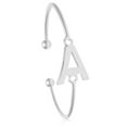 thumbnail image 1 of SuperJeweler A Initial Bangle Bracelet In Silver For Women, 1 of 3