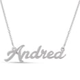 thumbnail image 1 of SuperJeweler Andrea Nameplate Necklace in Silver 16 inches All Names Available for Women, 1 of 1