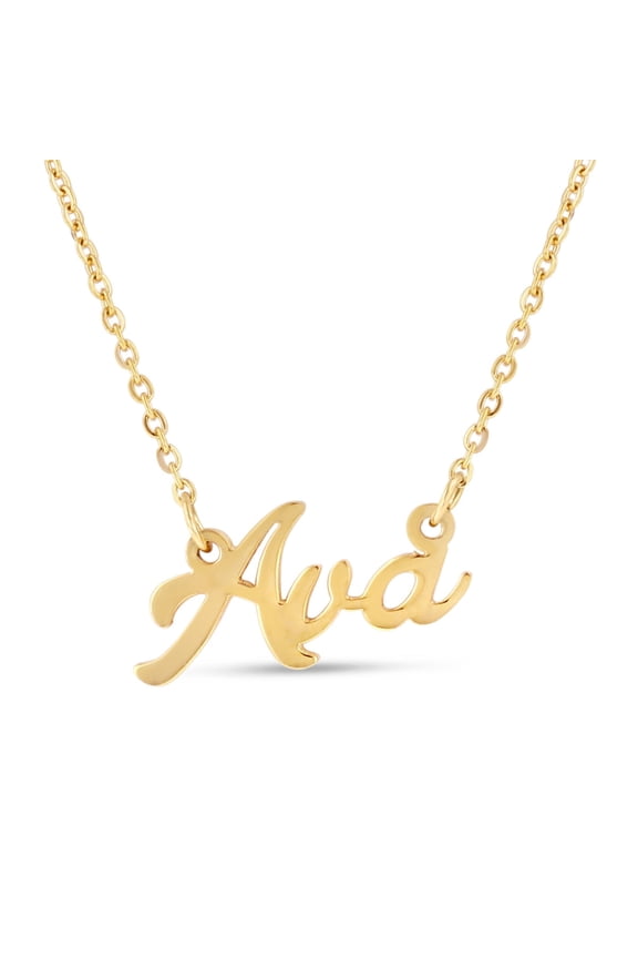 Ava Nameplate Necklace in Gold 16 inches All Names Available for Women