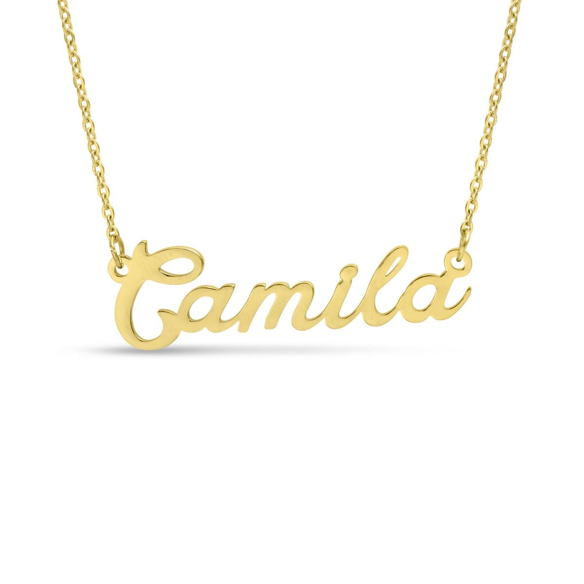SuperJeweler Camila Nameplate Necklace in Gold, 16 inches All Names Available for Women - Walmart.com