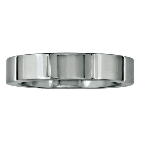 SuperJeweler Classic 4mm Flat Comfort Fit Titanium Wedding Band, Size 3.5 for Men