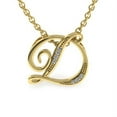 thumbnail image 1 of SuperJeweler D Initial Necklace In Yellow Gold With 7 Diamonds, Serif Style, With Free 18 Inch Cable Chain, For Women, 1 of 7