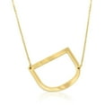 thumbnail image 1 of SuperJeweler D Initial Sideways Necklace for Women, Gold, 18", 1 of 6