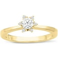 thumbnail image 1 of SuperJeweler Diamond Flower Promise Ring In Yellow Gold For Women, 1 of 7