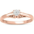 thumbnail image 1 of SuperJeweler Diamond Solitaire Promise Ring In Rose Gold For Women, 1 of 6