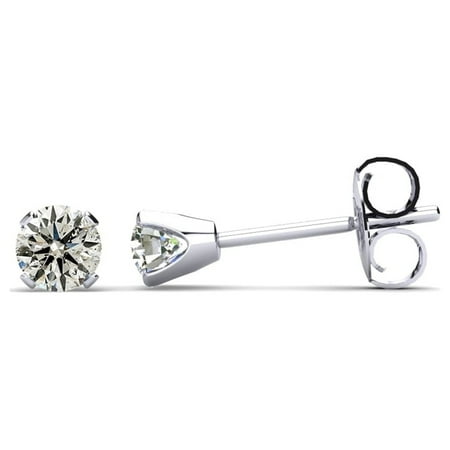 SuperJeweler Diamond Stud Earrings for Women, Nearly 1/4ct Diamond Jewelry in Sterling Silver, Classic Diamond Earrings for Women