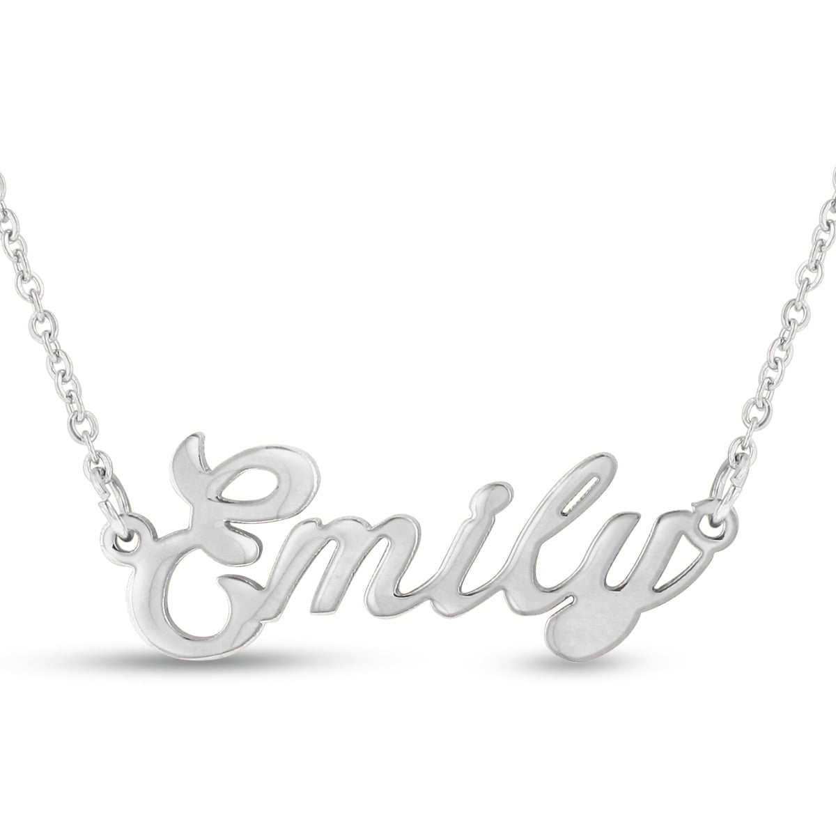 14k 10k Gold Sterling Silver Small Block Name Bar Nameplate Necklace –  BringJoyCollection