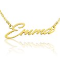 thumbnail image 1 of SuperJeweler Emma Nameplate Necklace in Gold, 16 inches All Names Available for Women, 1 of 3