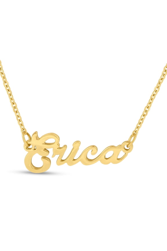 Erica Nameplate Necklace in Gold 16 inches All Names Available for Women