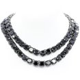 thumbnail image 1 of SuperJeweler Fine Black Crystal Double Line Strand Necklace in Gunmetal, 16 inches With 3 inch Extender for Women, 1 of 3