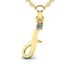 thumbnail image 1 of SuperJeweler I Initial Necklace in 14 Karat Yellow Gold, Diamond Accent and Swirly, With Free 18 inch Cable Chain, for Women, 1 of 5