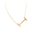 thumbnail image 1 of SuperJeweler I Initial Sideways Necklace for Women, Gold, 18", 1 of 3