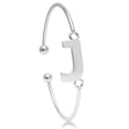 thumbnail image 1 of SuperJeweler J Initial Bangle Bracelet In Silver For Women, 1 of 3