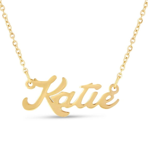 SuperJeweler Katie Nameplate Necklace in Gold 16 inches All Names Available for Women