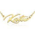 thumbnail image 1 of SuperJeweler Katie Nameplate Necklace in Gold, 16 inches All Names Available for Women, 1 of 3