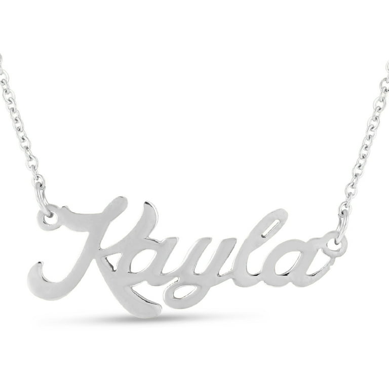 Kayla name hotsell plate necklace