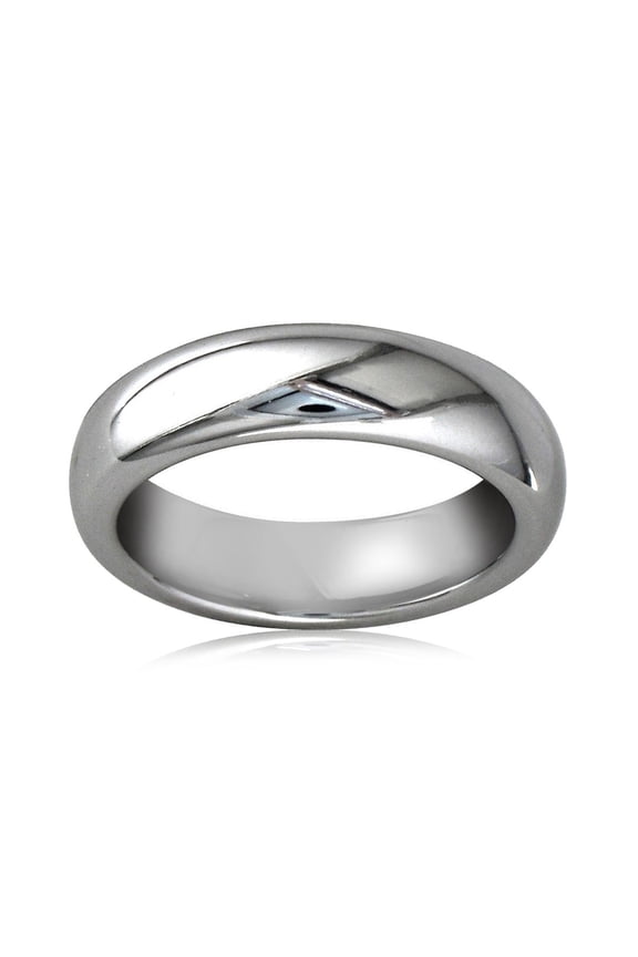 Mens 5mm Comfort Fit Titanium Ring Wedding Band, Size 11 for Men
