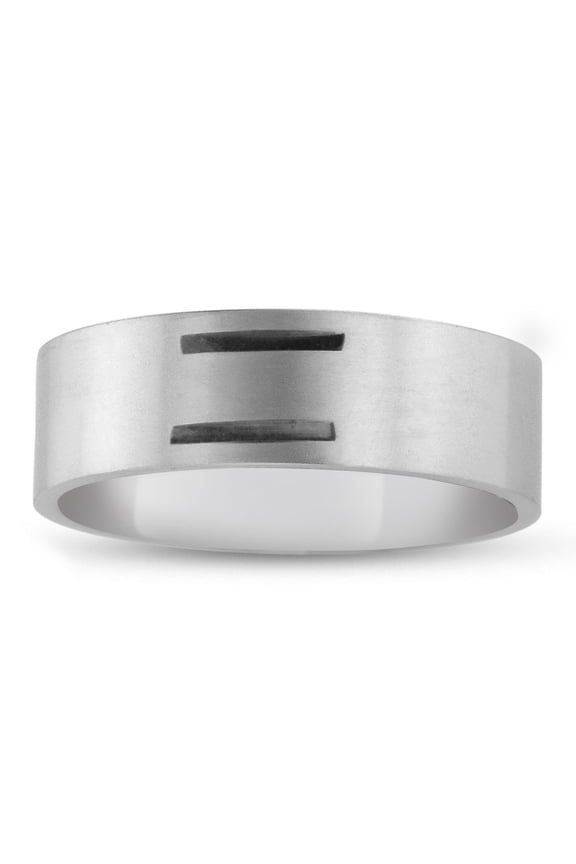 Mens 8mm Brushed Finish Equality PRIDE Titanium Ring Wedding Band, Size 10.5 for Men