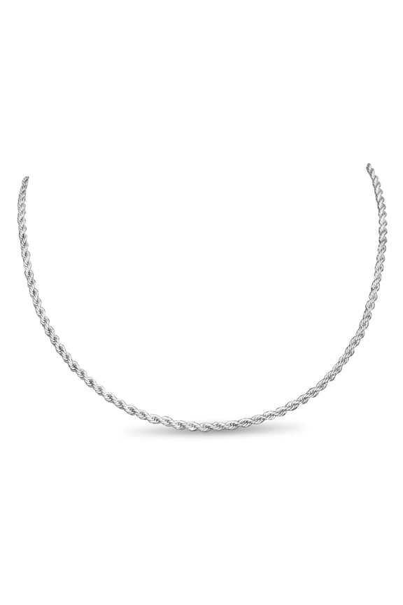 Mens Stainless Steel 20 Inch Rope Chain Necklace