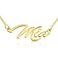 thumbnail image 1 of SuperJeweler Mia Nameplate Necklace in Gold, 16 inches All Names Available for Women, 1 of 3