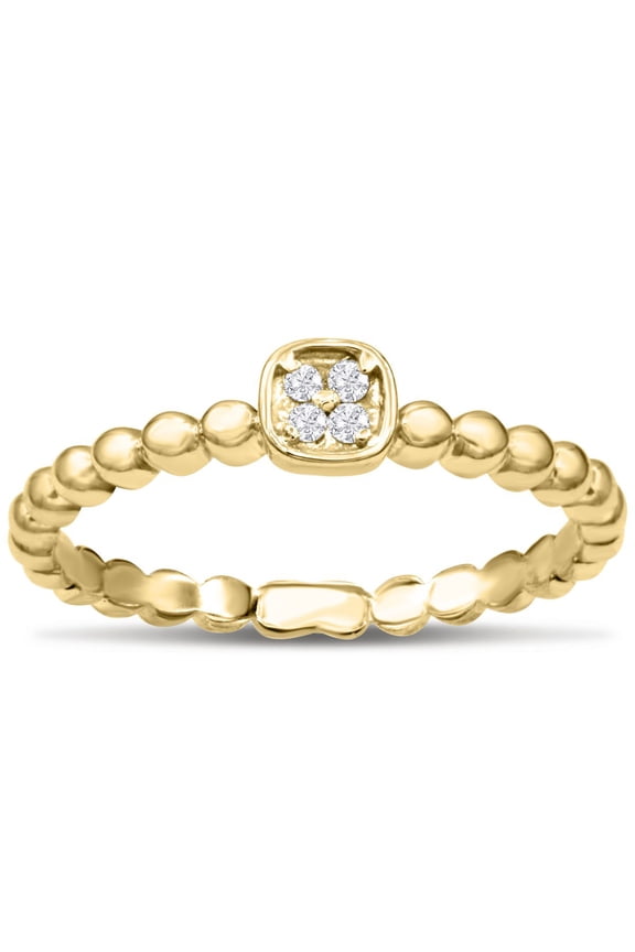 Modern Diamond Promise Ring In Yellow Gold For Women