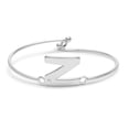 thumbnail image 1 of SuperJeweler N Initial Bangle Bracelets for Women with Cubic Zirconia Accent, 1 of 4