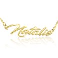 thumbnail image 1 of SuperJeweler Natalie Nameplate Necklace in Gold, 16 inches All Names Available for Women, 1 of 3