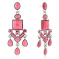 thumbnail image 1 of SuperJeweler Pink Crystal Chandelier Dangle Earrings, 3 Inches for Women, 1 of 4