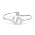 thumbnail image 1 of SuperJeweler S Initial Bangle Bracelets for Women with Cubic Zirconia Accent, 1 of 4