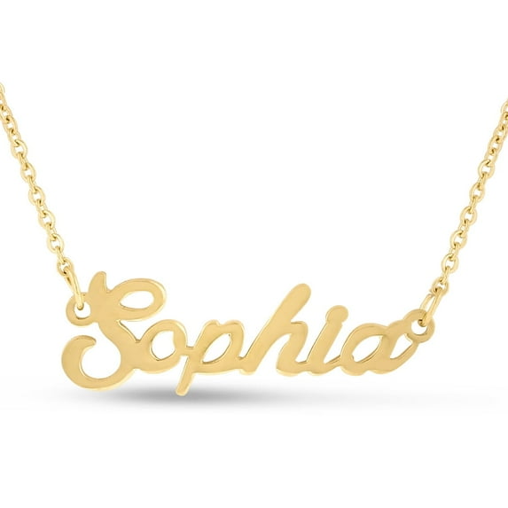 SuperJeweler Sophia Nameplate Necklace in Gold 16 inches All Names Available for Women