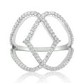 thumbnail image 1 of SuperJeweler Sterling Silver Cubic Zirconia Flower Petal Ring For Women, 1 of 7