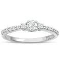thumbnail image 1 of SuperJeweler Three Diamond Plus Promise Ring In White Gold For Women, 1 of 8