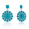 thumbnail image 1 of SuperJeweler Turquoise Earrings With Crystals, 2 Inches for Women, 1 of 4