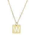 thumbnail image 1 of SuperJeweler W Initial Necklace In 14 Karat Yellow Gold, 16-18 Inches For Women, 1 of 4