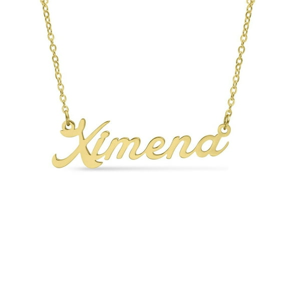 SuperJeweler Ximena Nameplate Necklace in Gold 16 inches All Names Available for Women