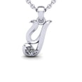 thumbnail image 1 of SuperJeweler Y Initial Necklace in 14 Karat White Gold, Diamond Accent and Swirly, With Free 18 inch Cable Chain, for Women, 1 of 6