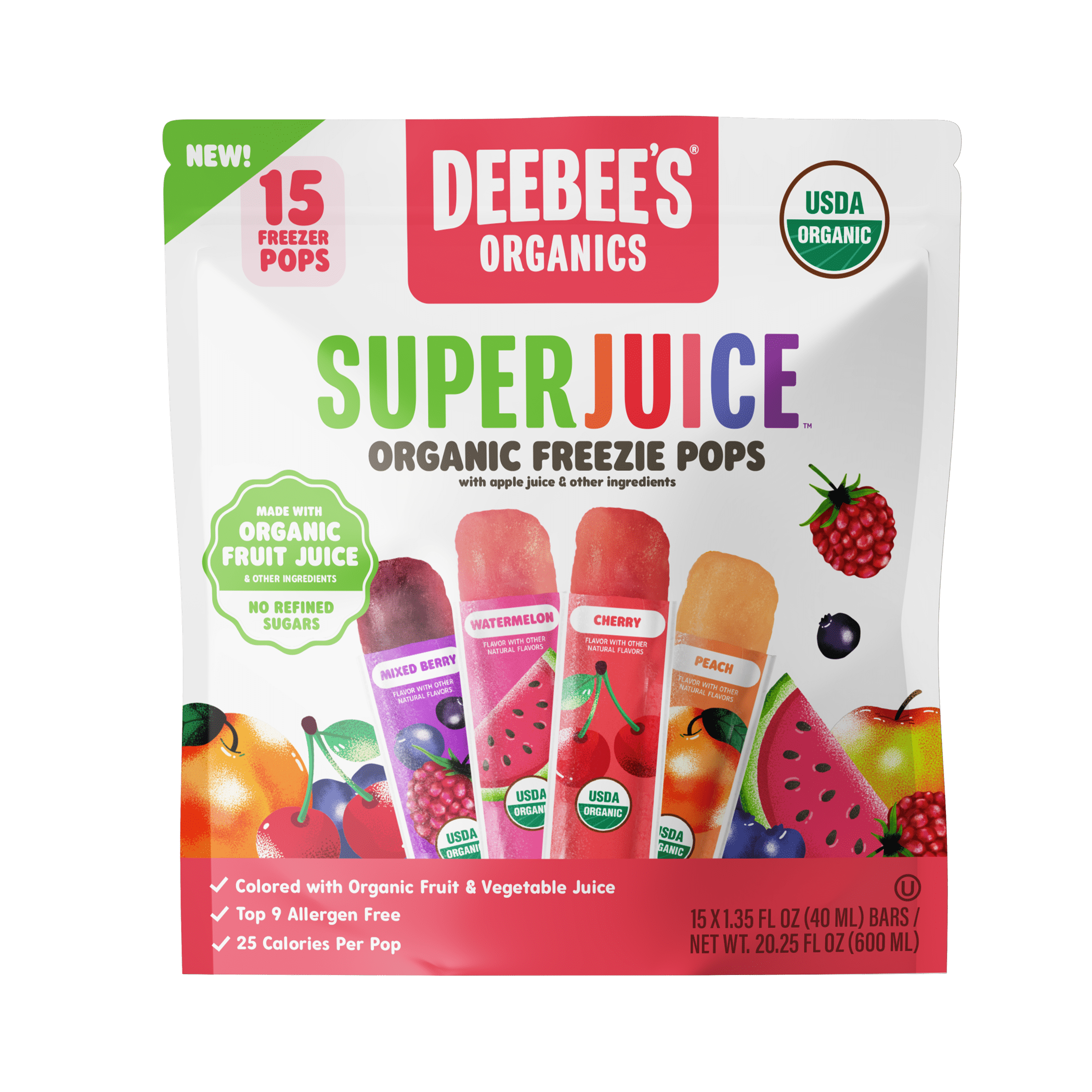 その他 be'CRIE Deebees Super-Juice Freezie Pops, 15 Count, 1.35 fl oz - Walmart.com