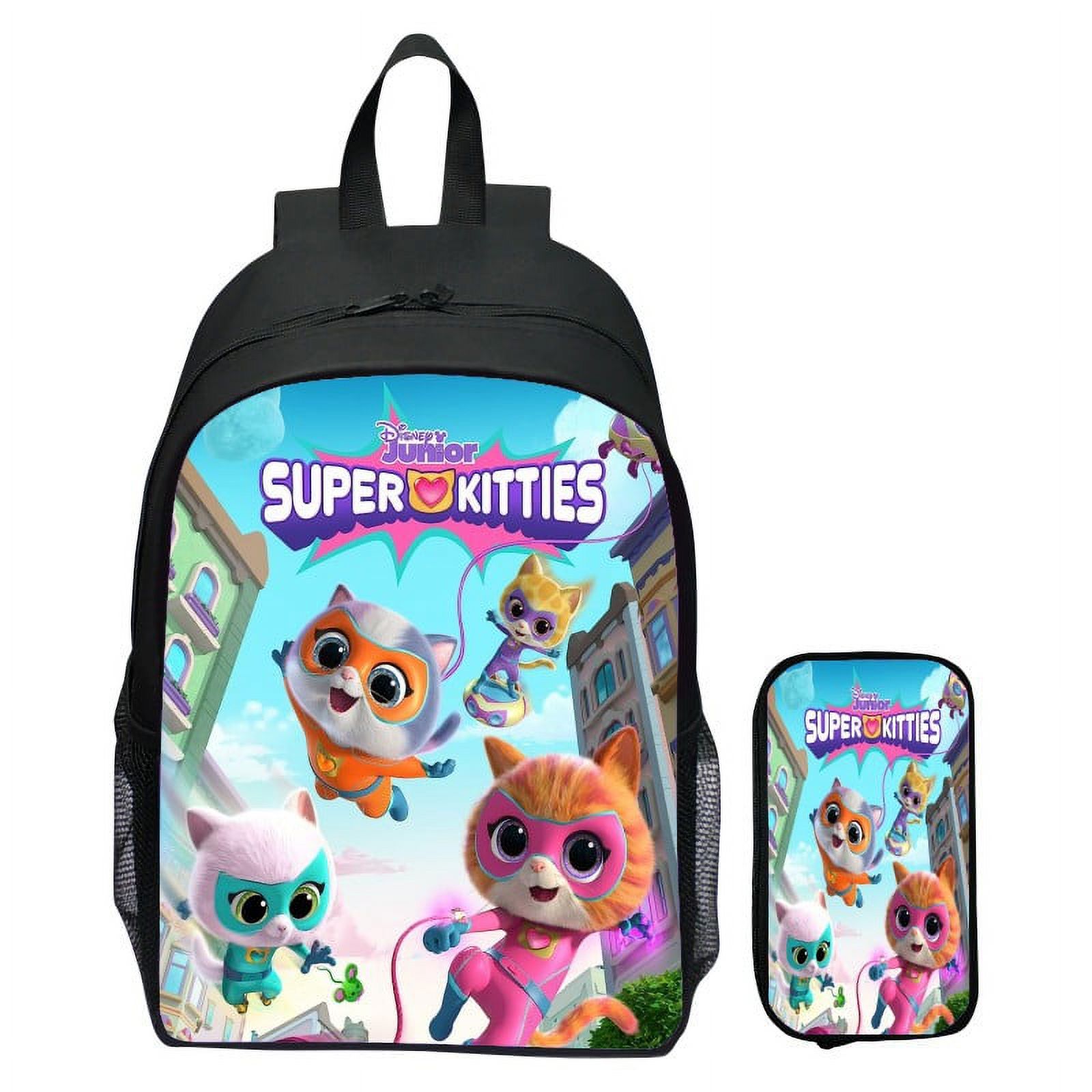 SUPERKITTIES Kids Backpack – Official Licensed, Adaptable To Trolley, 26x11x34 Cm, With Side Pocket & Padded Straps