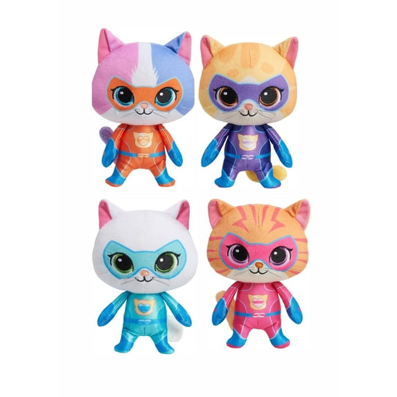 SuperKitties By DIsney Junior 7 inch Plush Toys Complete Set ot 4 - Ginny, Buddy, Bitsy and Sparks