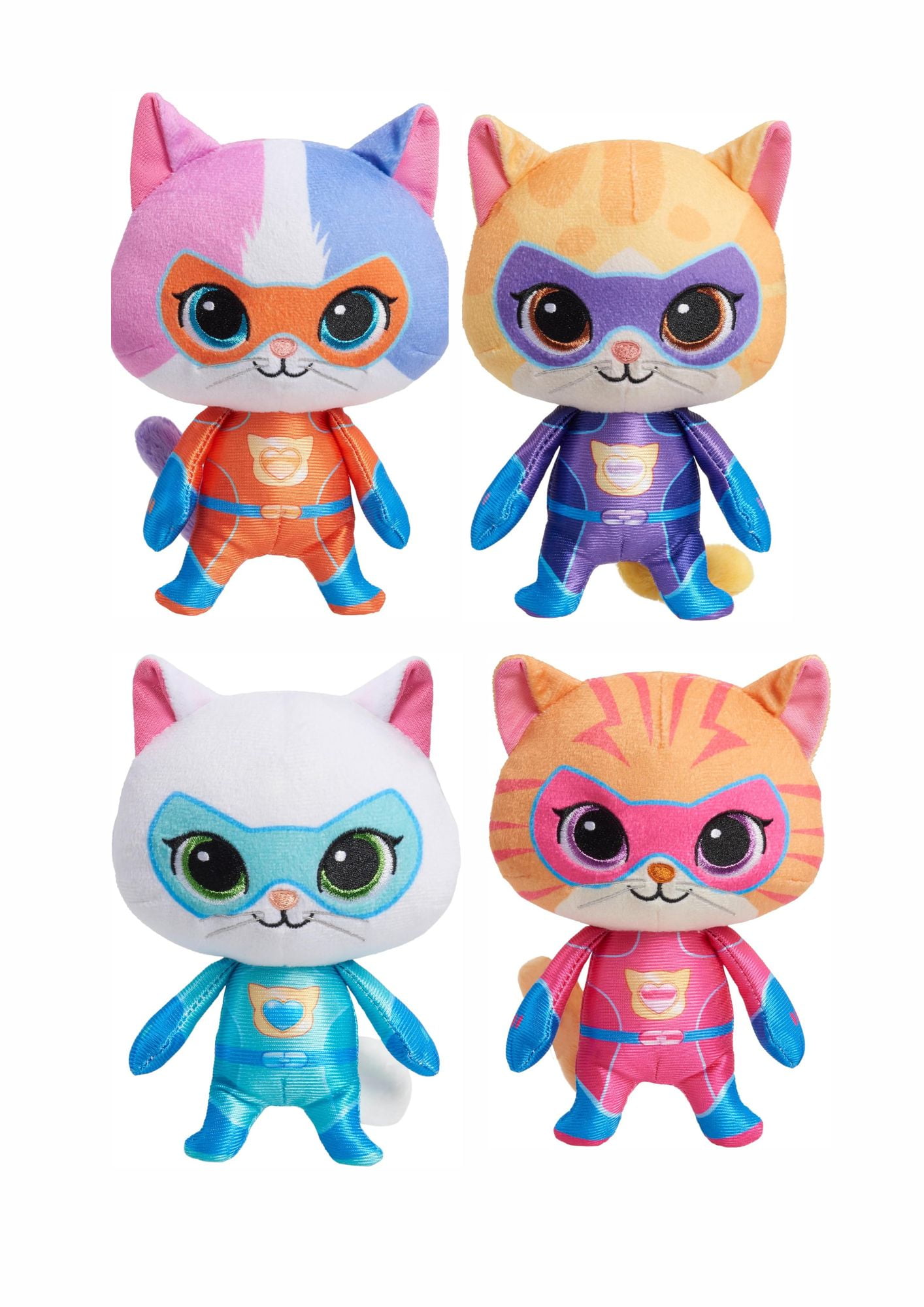Disney Junior SuperKitties 7 Inch Plushie Dolls Complete Collector s 