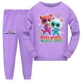 thumbnail image 1 of SuperKitties Girls' Pajama Set Boys' Long Sleeve Home Casual Clothing Suitable for 3-10 Years Old, 1 of 2