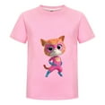 thumbnail image 1 of SuperKitties Short Sleeve T-Shirt for Kids – Cute Cartoon Cat Hero Tee for Girls Boys – Summer Cotton Graphic Top – Toddler Birthday Outfit – Play Shirt Ages 2-12, 1 of 4